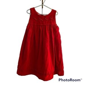 Vintage Samara Girls Size 6 Red Velvet Feel Dress Jumper